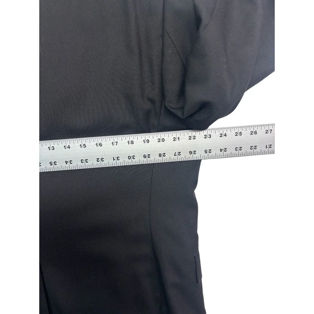 Jos A Bank 44S 38x29 Black Tuxedo 2pc Pant Suit Wool Formal Evening Dinner Tux